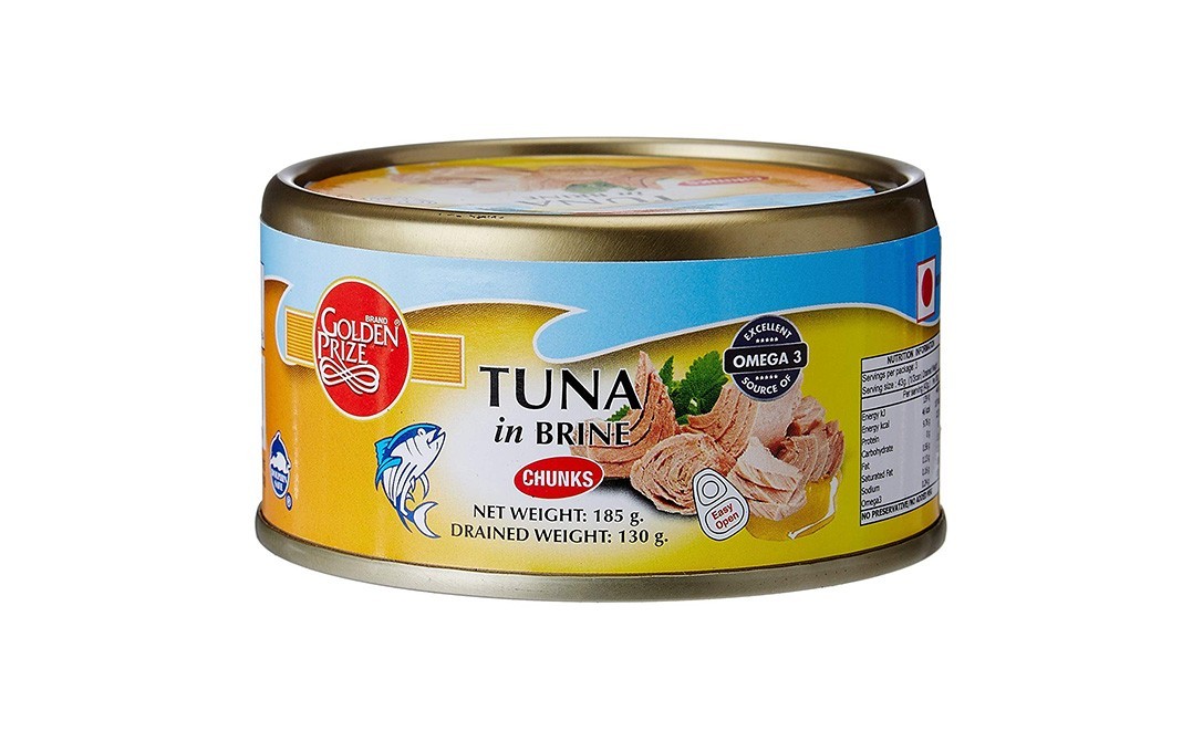 Golden Prize Tuna Chunks In Brine    Tin  185 grams